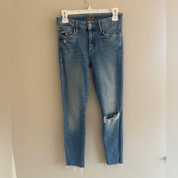 MOTHER Looker ankle fray jeans size 26 - Picture 1 of 5
